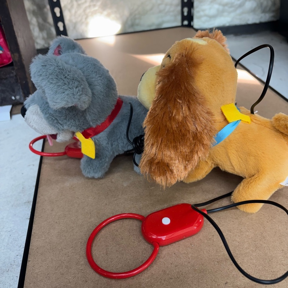 Disney Lady & Tramp leash controlled Plush toy lot-tested & works - Picture 3 of 6